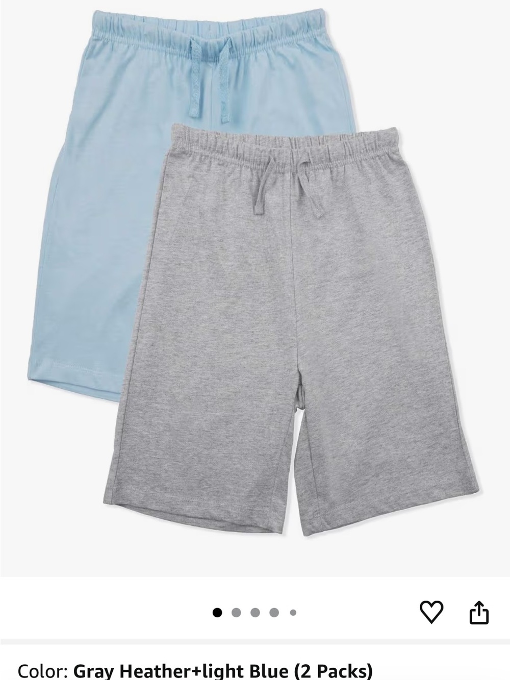 🎱 2-Pack Lounge Shorts in Light Blue & Gray Heather